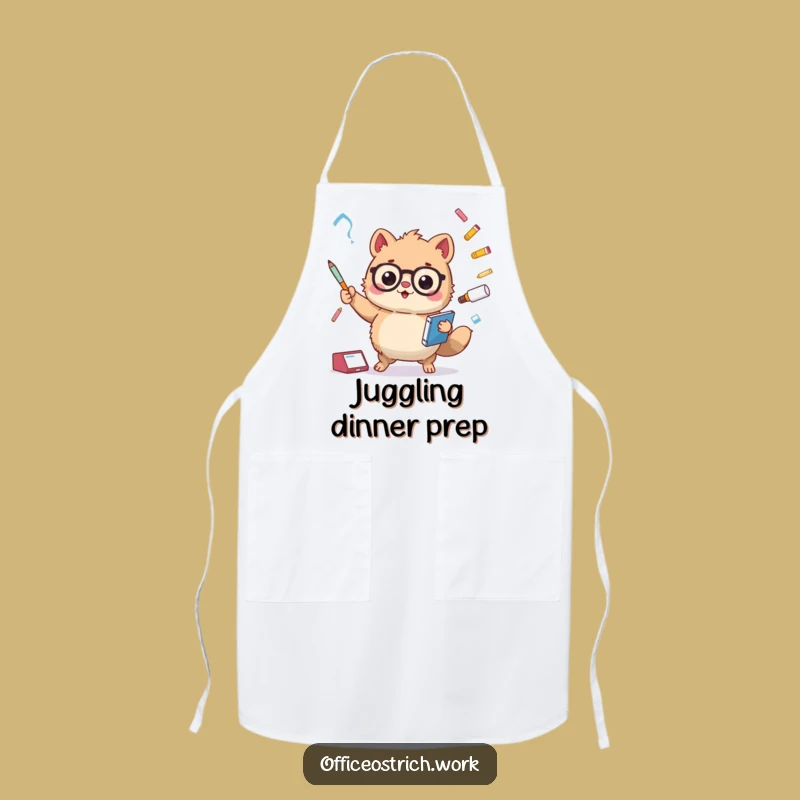 Funny Cooking Office Juggling Apron - Humorous Gift for Busy Bees