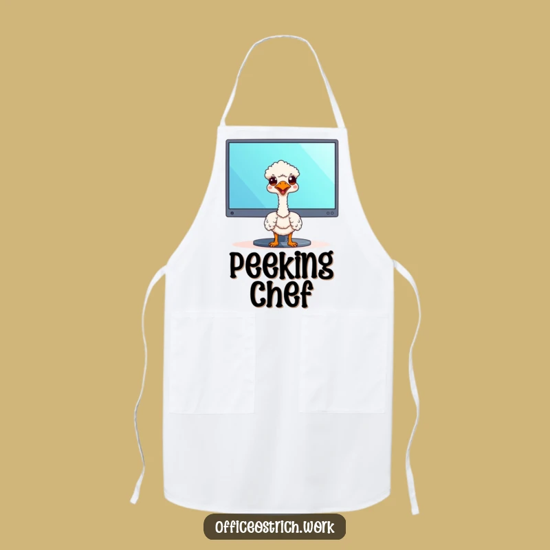 Funny Kawaii Ostrich Apron - Hilarious Kitchen Companion, Great Funny Gift
