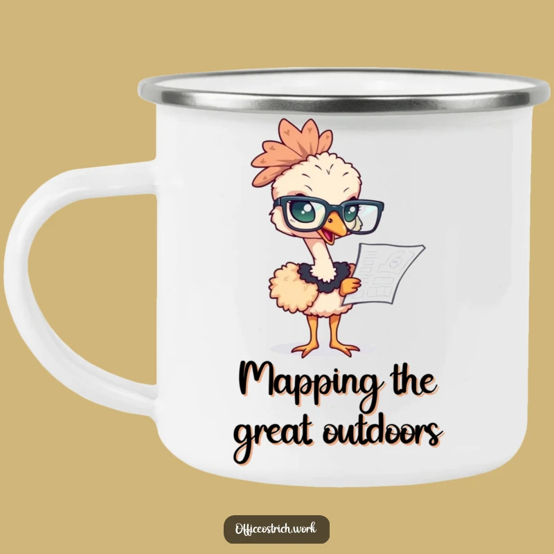 Funny Ostrich Project Mug - Hilarious Outdoor Gift for Focused Campers