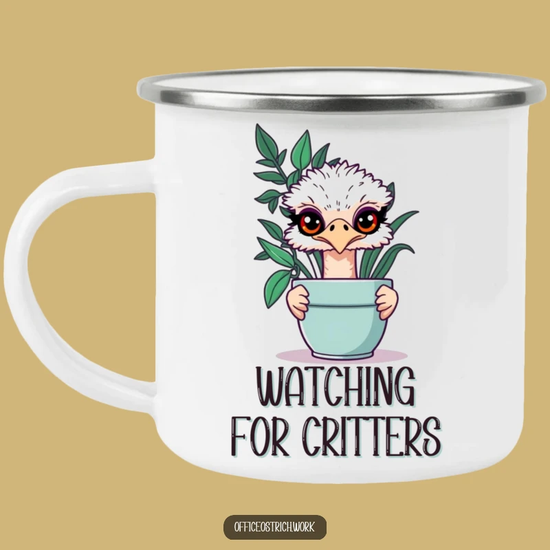 Funny Ostrich Lookout Mug - Hilarious Outdoor Gift for Adventurous Observation