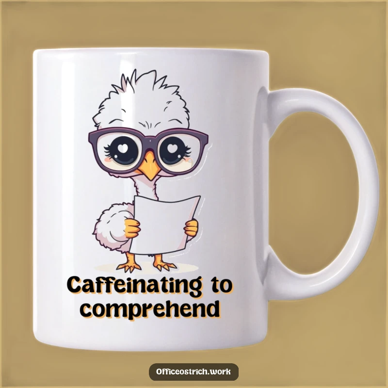 Funny Ostrich Glasses Mug: Smart and Funny for Document Reviewers