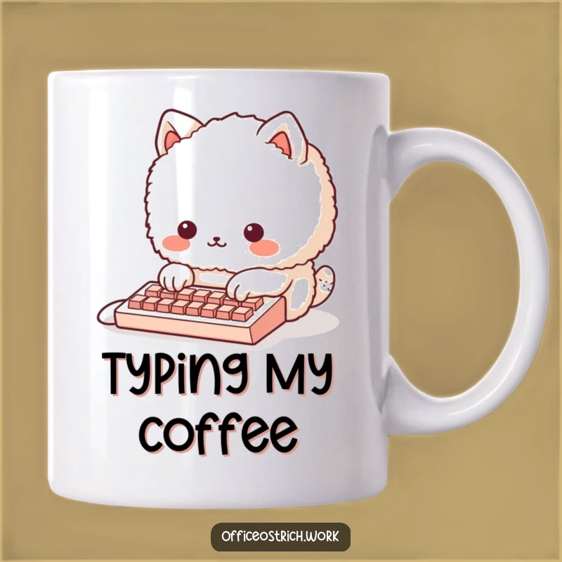 Funny Tiny Keyboard Animal Mug - Hilarious Gift for Techies and Pet Lovers