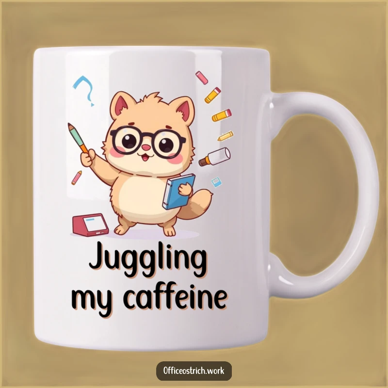 Funny Juggling Office Animal Mug - Hilarious Gift for Busy Professionals