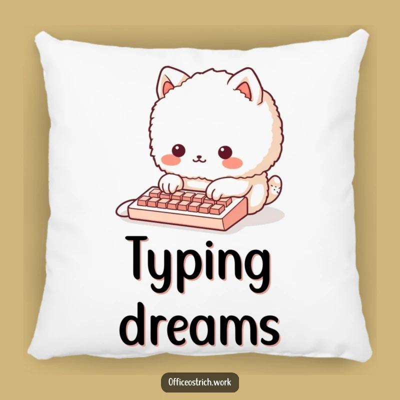 Comfy Funny Tiny Keyboard Animal Pillow - Cute Humorous Home Decor