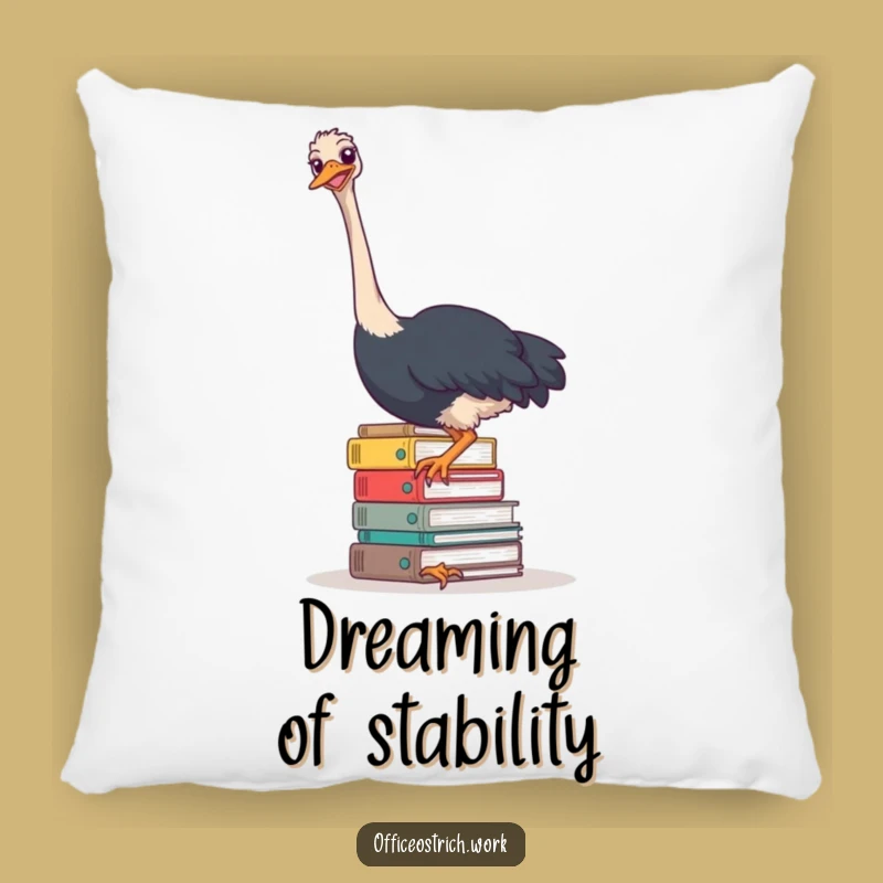 Funny Ostrich Comfort Pillow - Hilarious Stress Relief Gift for Cozy Office Vibes