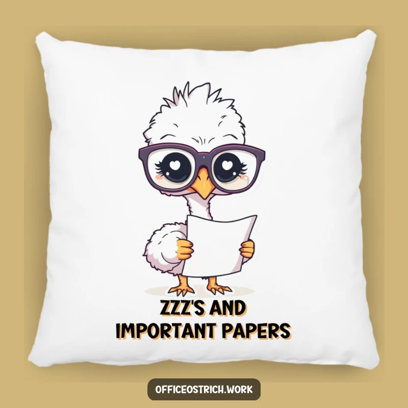 Soft Funny Ostrich Glasses Pillow: Snuggle Up with This Comfy and Smart Design