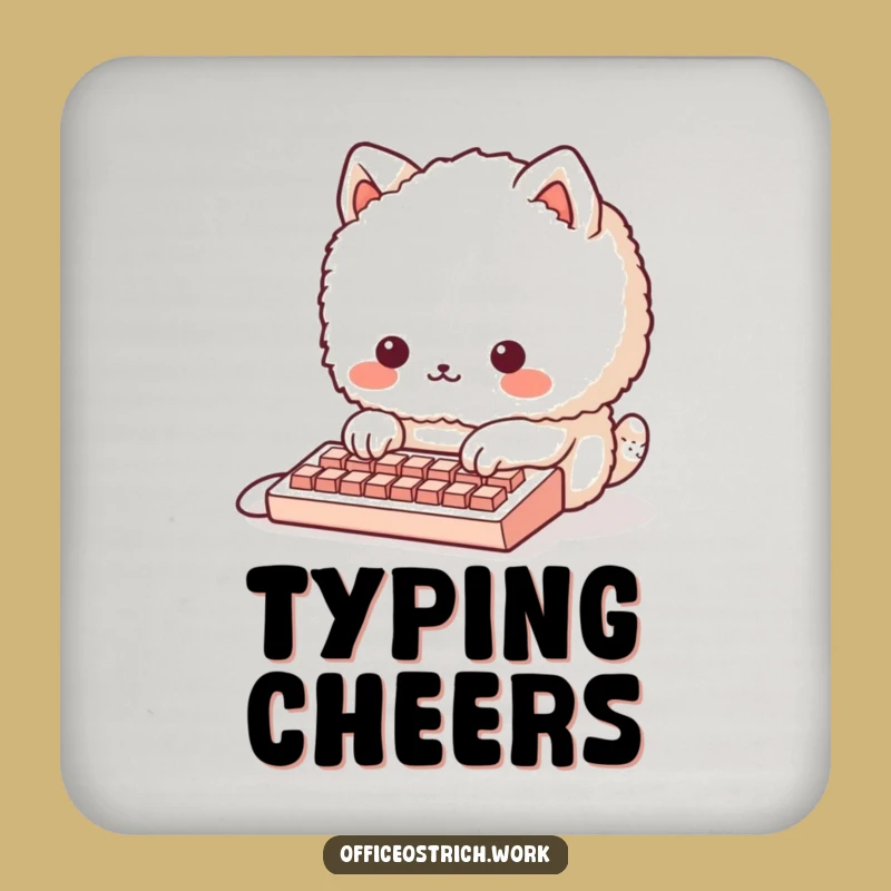 Funny Tiny Keyboard Coaster - Protect Surfaces with Humorous Style