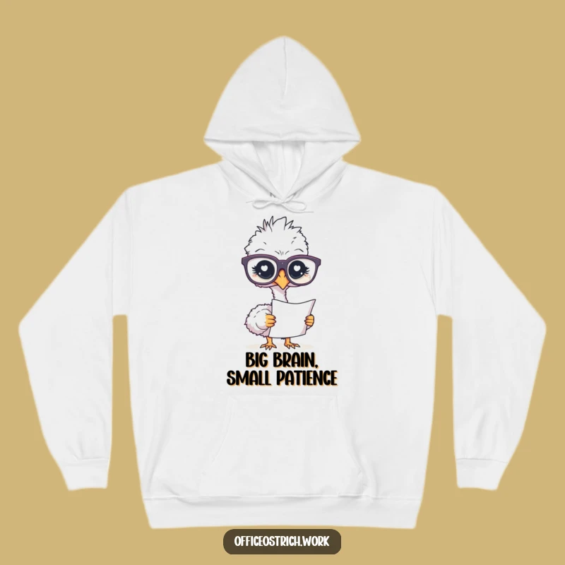 Cozy Funny Ostrich Glasses Hoodie: Stay Warm and Look Studious