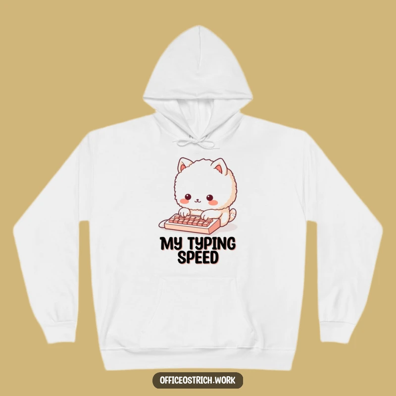 Cozy Funny Tiny Keyboard Animal Hoodie - Warm Humorous Gift