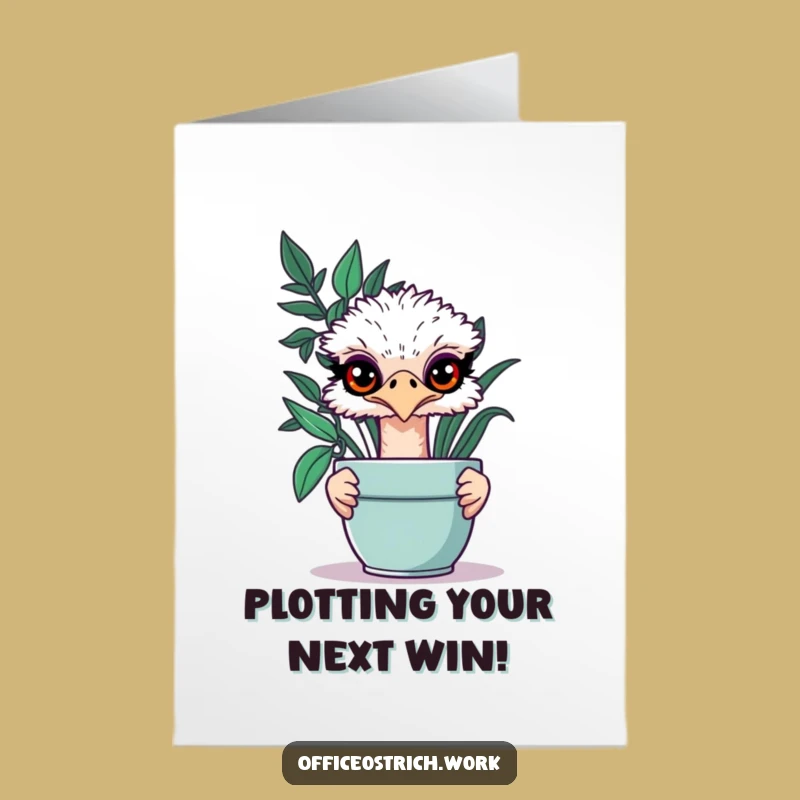 Free Printable Ostrich Congratulations Card: Mischeif Downloadable