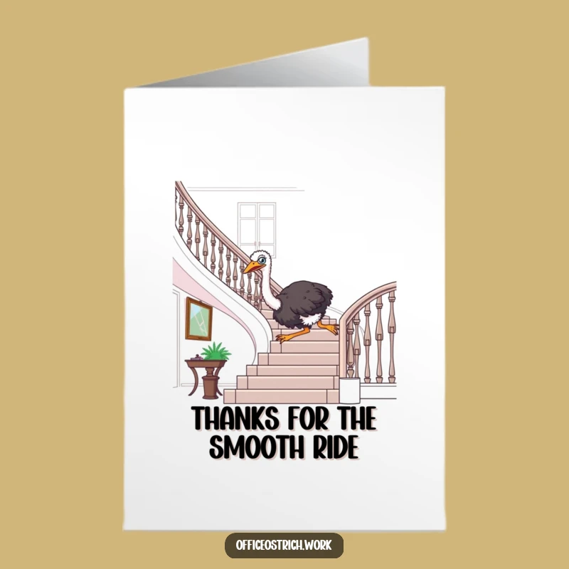 Free Printable Ostrich Thank You Card: Funny Descent Downloadable