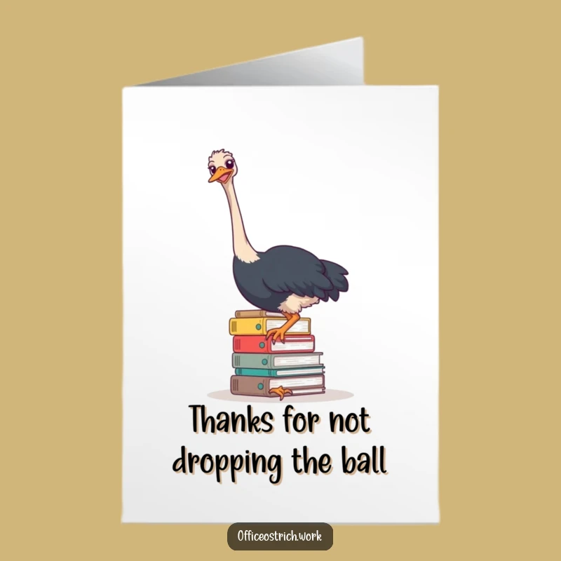 Free Printable Ostrich Thank You Card: Funny File Appreciation Downloadable
