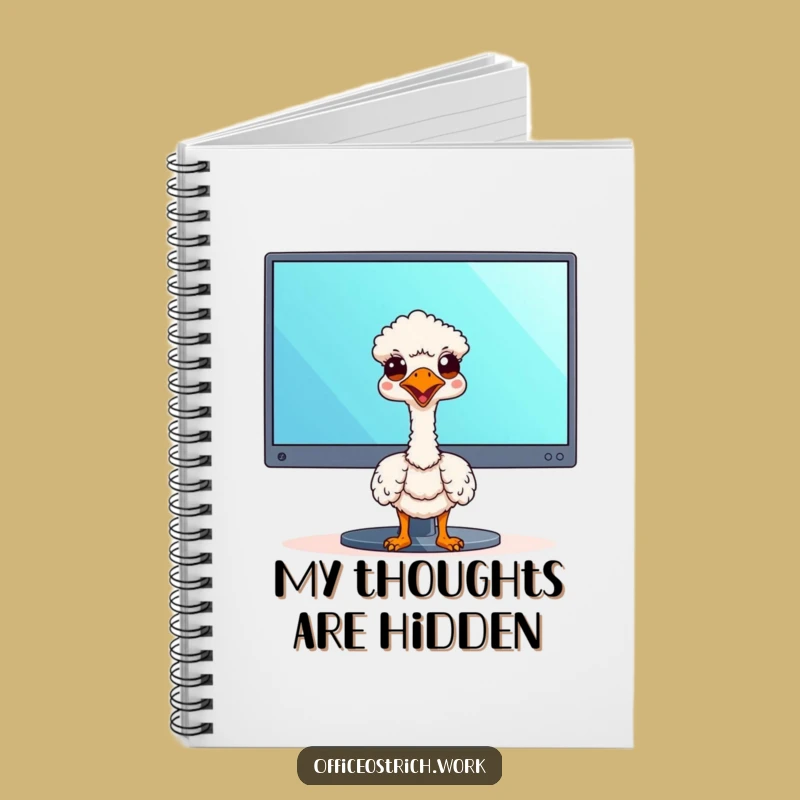 Funny Kawaii Ostrich Notebook - Adorable Office Notes, Perfect Funny Gift