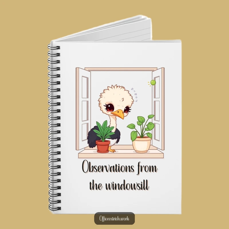 Funny Ostrich Notebook: Jot Down Your Curious Thoughts and Ideas
