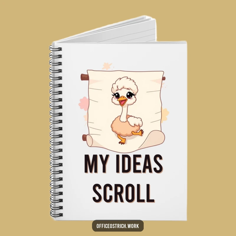 Funny Sliding Ostrich Notebook - Creative Journey, Ideal Funny Gift