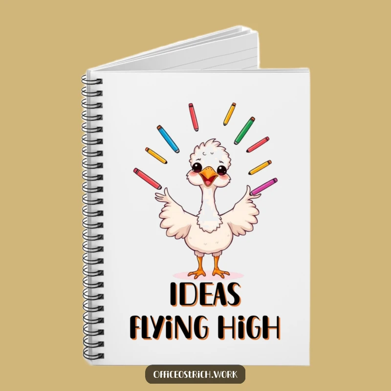 Funny Juggling Ostrich Notebook - Creative Ideas, Ideal Funny Gift