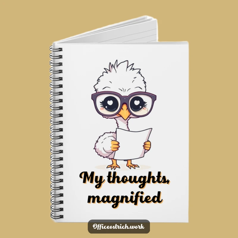 Funny Ostrich Glasses Notebook: Jot Down Brilliant Ideas with This Smart Journal
