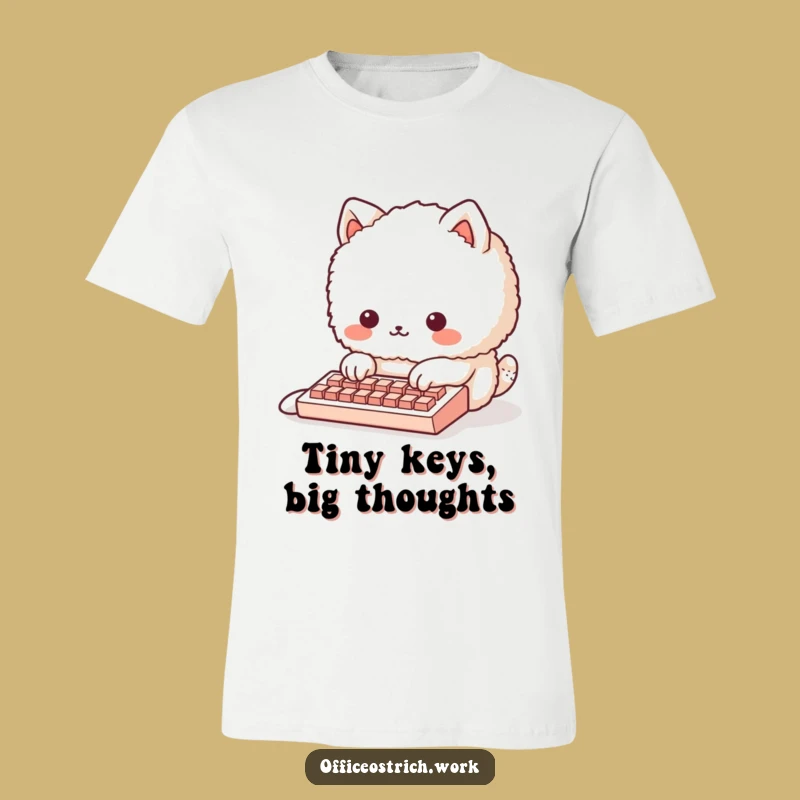 Funny Tiny Keyboard Animal Tee - Hilarious Gift for Gamers and Coders