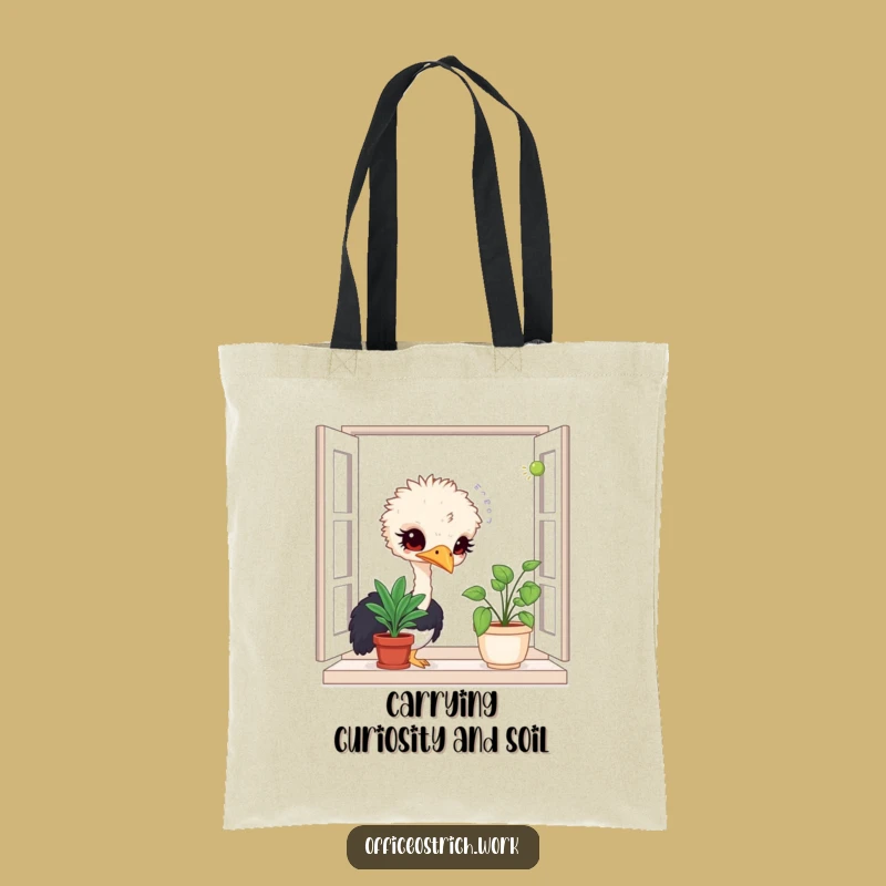 Funny Ostrich Tote Bag: Carry Your Essentials with Curious Style