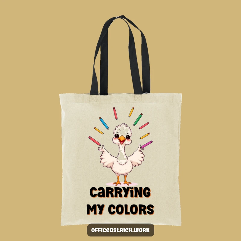 Funny Juggling Ostrich Tote Bag - Daily Dose of Creativity, Great Funny Gift